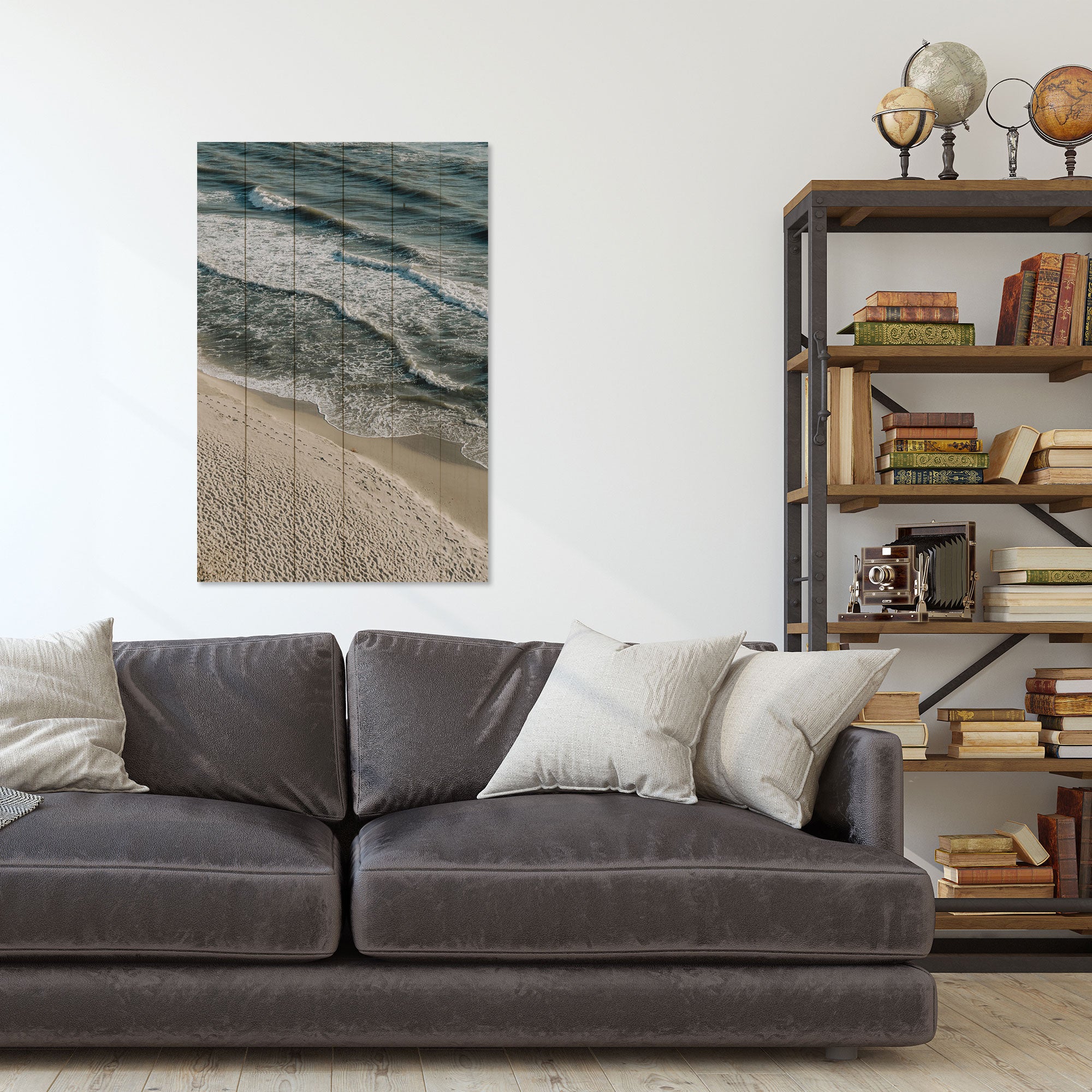 Obraz Wood Calm Beach-40x60 cm