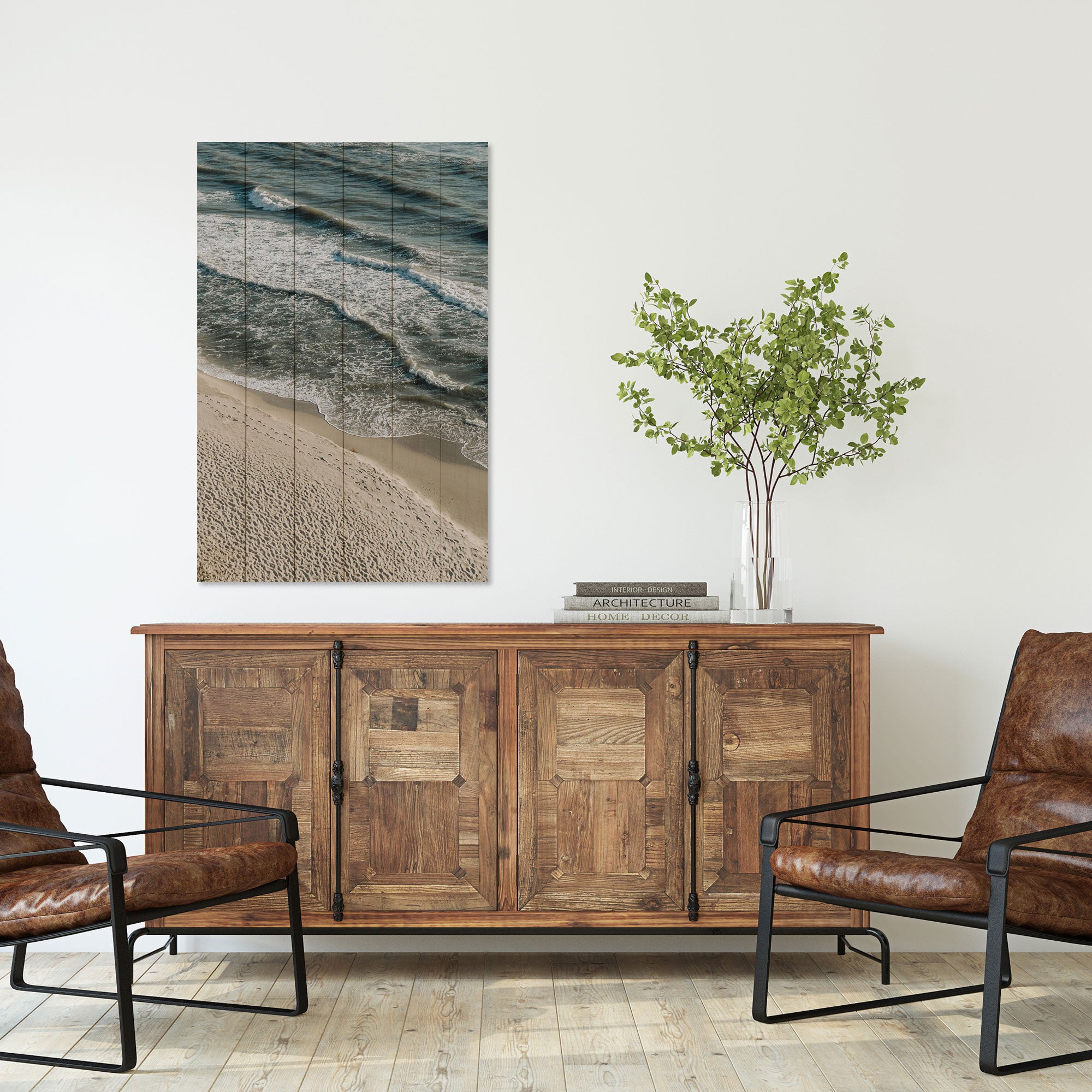 Obraz Wood Calm Beach-40x60 cm