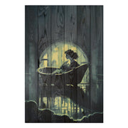 Obraz Wood Bath Dark Academia-50x70 cm
