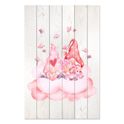 Bild Wood Pink Gnome Couple