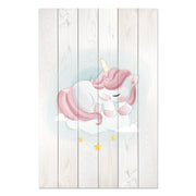 Bild Wood Sweet Unicorn Sleeping Cloud-30x30 cm