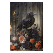 Obraz Wood Crow Dark Academia
