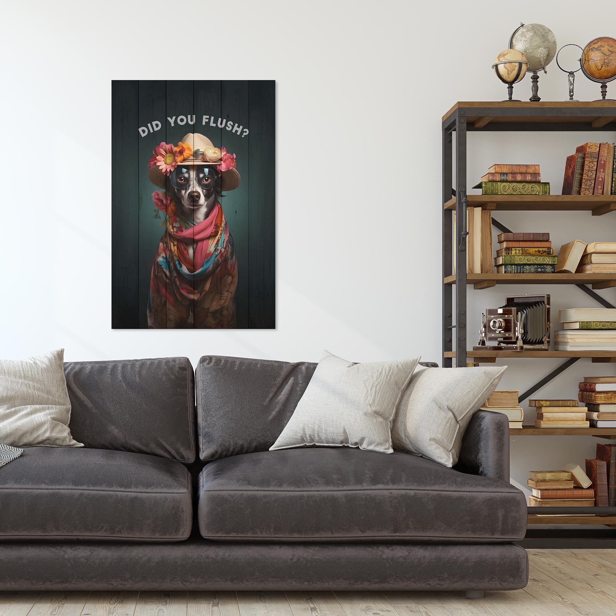 Obraz Wood Did you Flush-50x70 cm