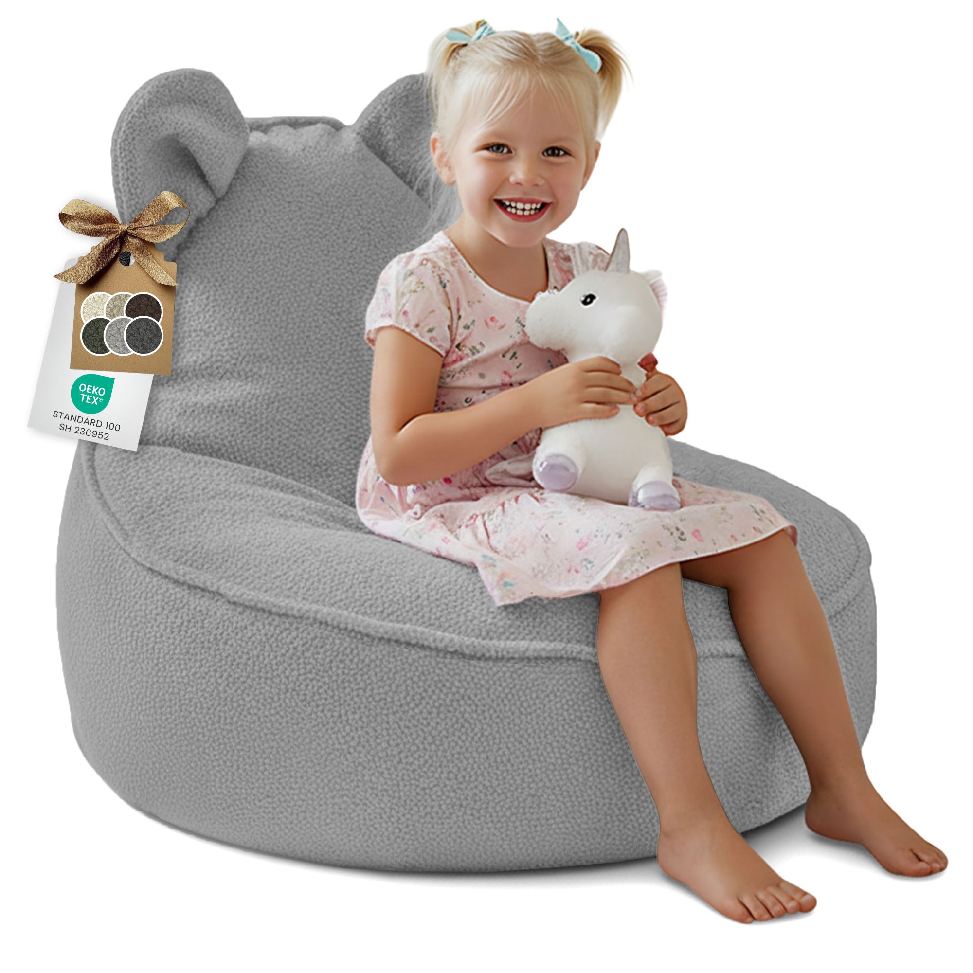 Puf Animo Mouse Pearl Grey