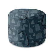 Puf round footstool Dark Cartoon Style Dinosaur