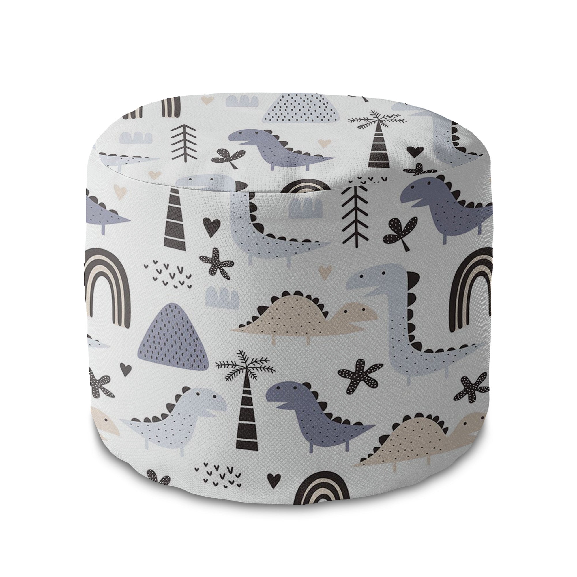 Runder Hocker Pastell Kinder Dinosaur-Oxford