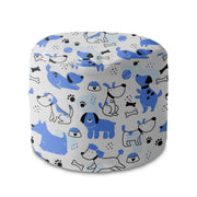 Puf okrągły podnóżek Blue Dogs