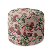 Puf okrągły podnóżek Dark Jungle Pink-Oxford