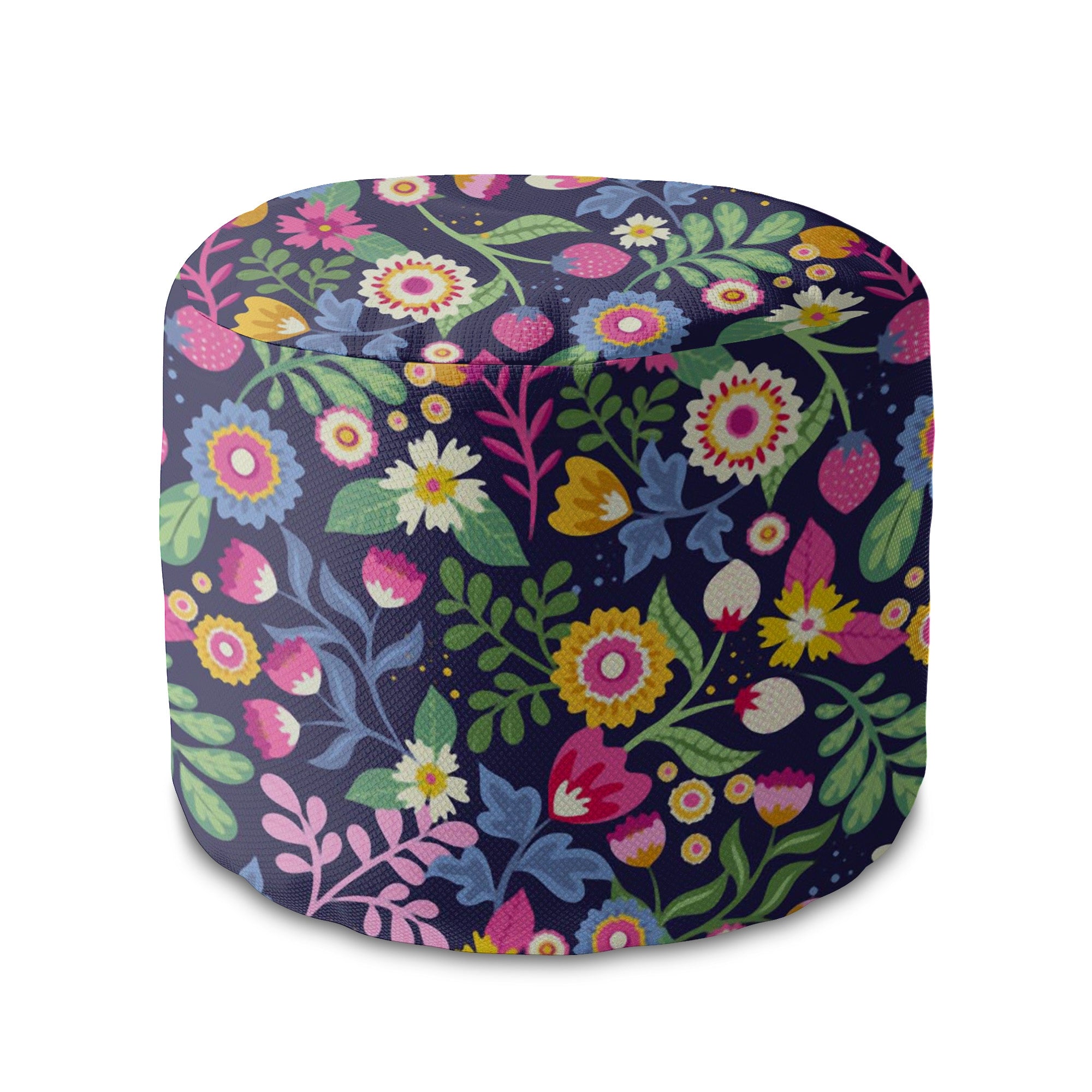 Puf okrągły podnóżek Exotic Floral