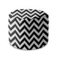 Puf okrągły podnóżek Zig Zag Black-Oxford