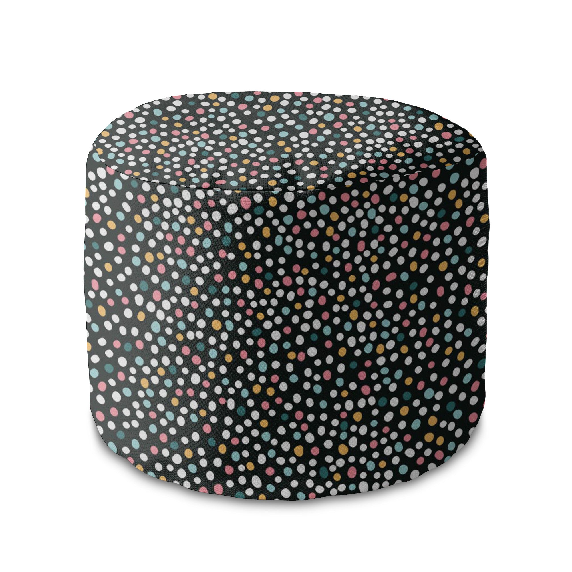 Puf okrągły podnóżek Multicolor Polka Dots