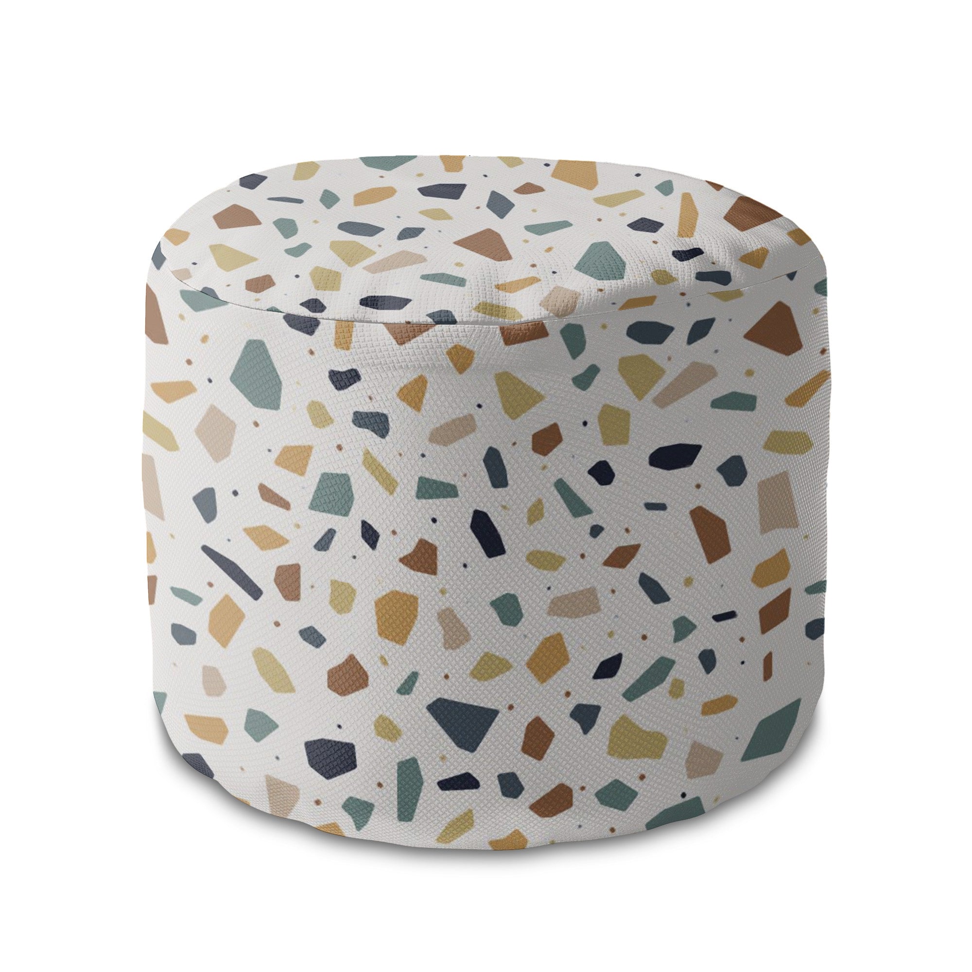 Puf okrągły podnóżek Vintage Terrazzo