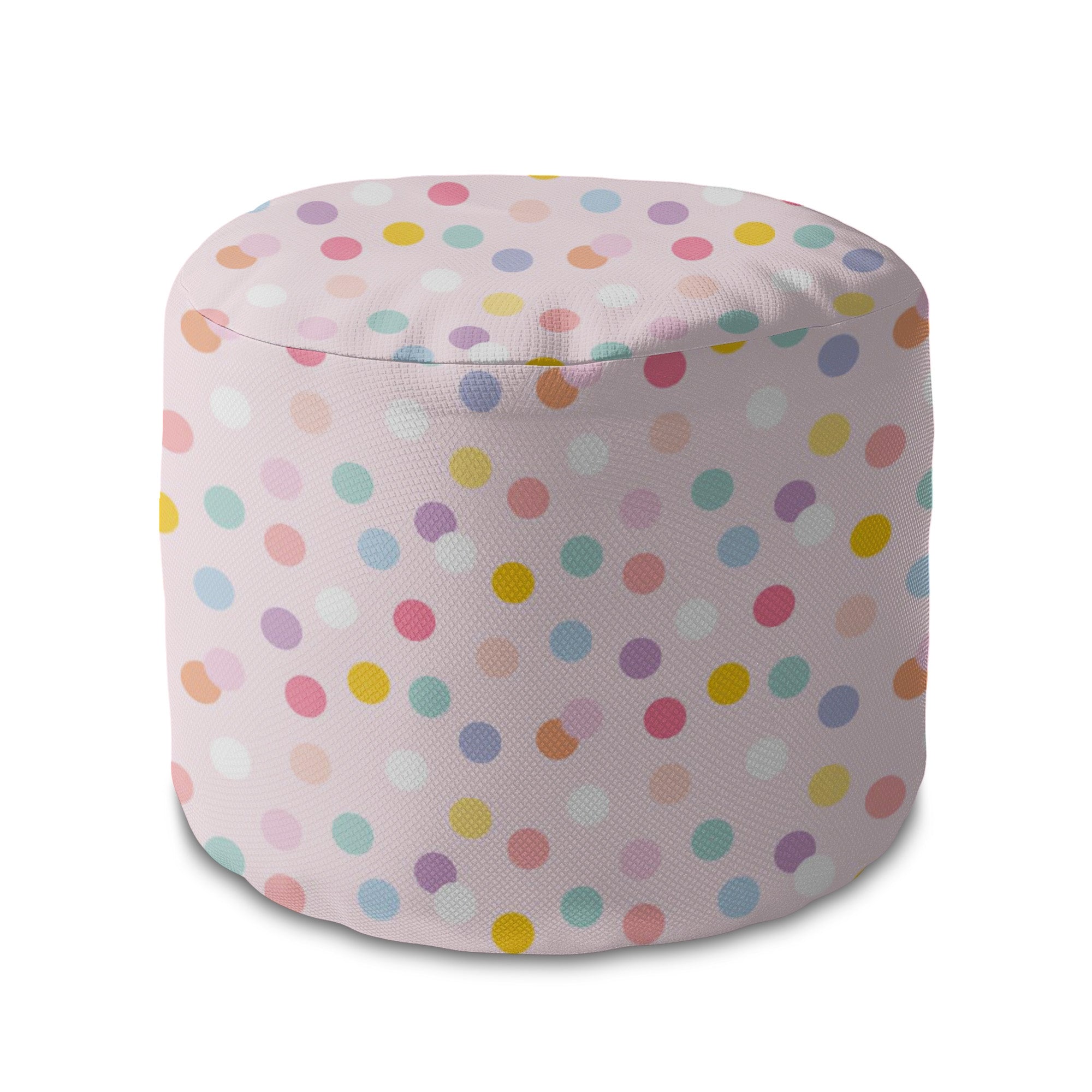Runder Hocker Fußhocker Pastel Confetti Dots