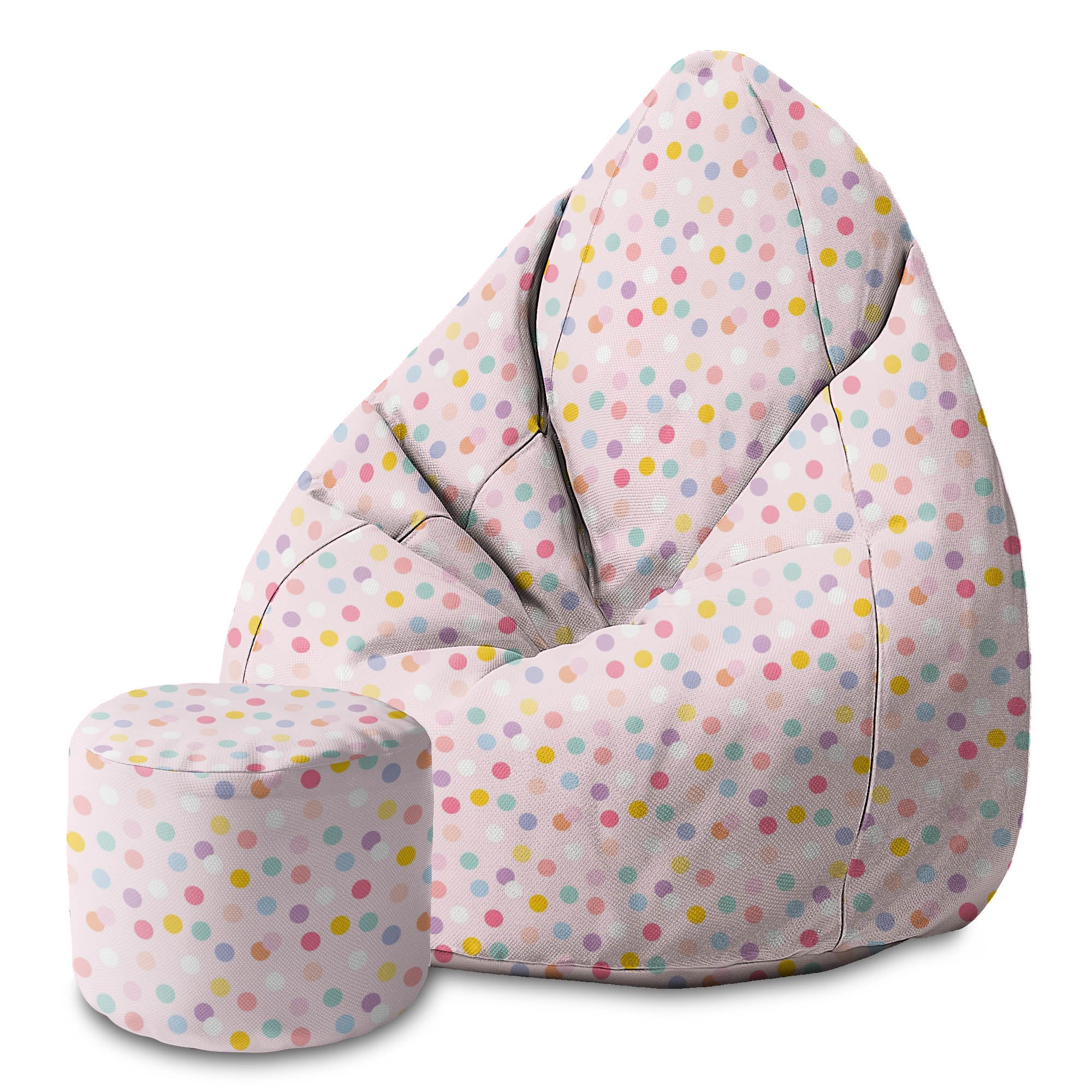 Runder Hocker Fußhocker Pastel Confetti Dots