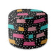 Round Pouf Footrest Random Shapes-Panama