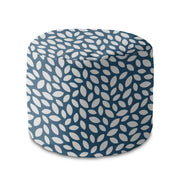 Puf okrągły podnóżek Navy Petal-Oxford
