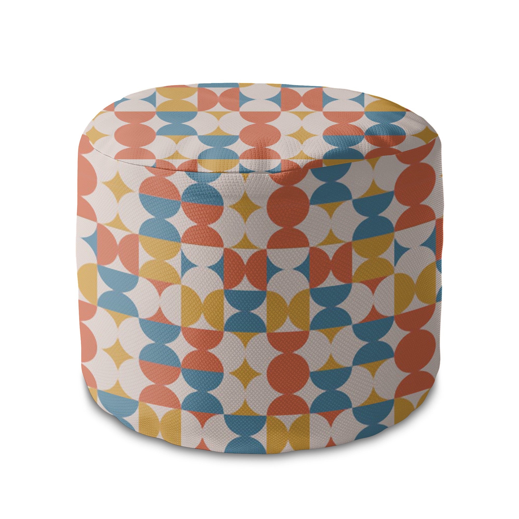 Puf okrągły podnóżek Geometric Retro-Oxford