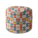 Puf okrągły podnóżek Geometric Retro-Panama