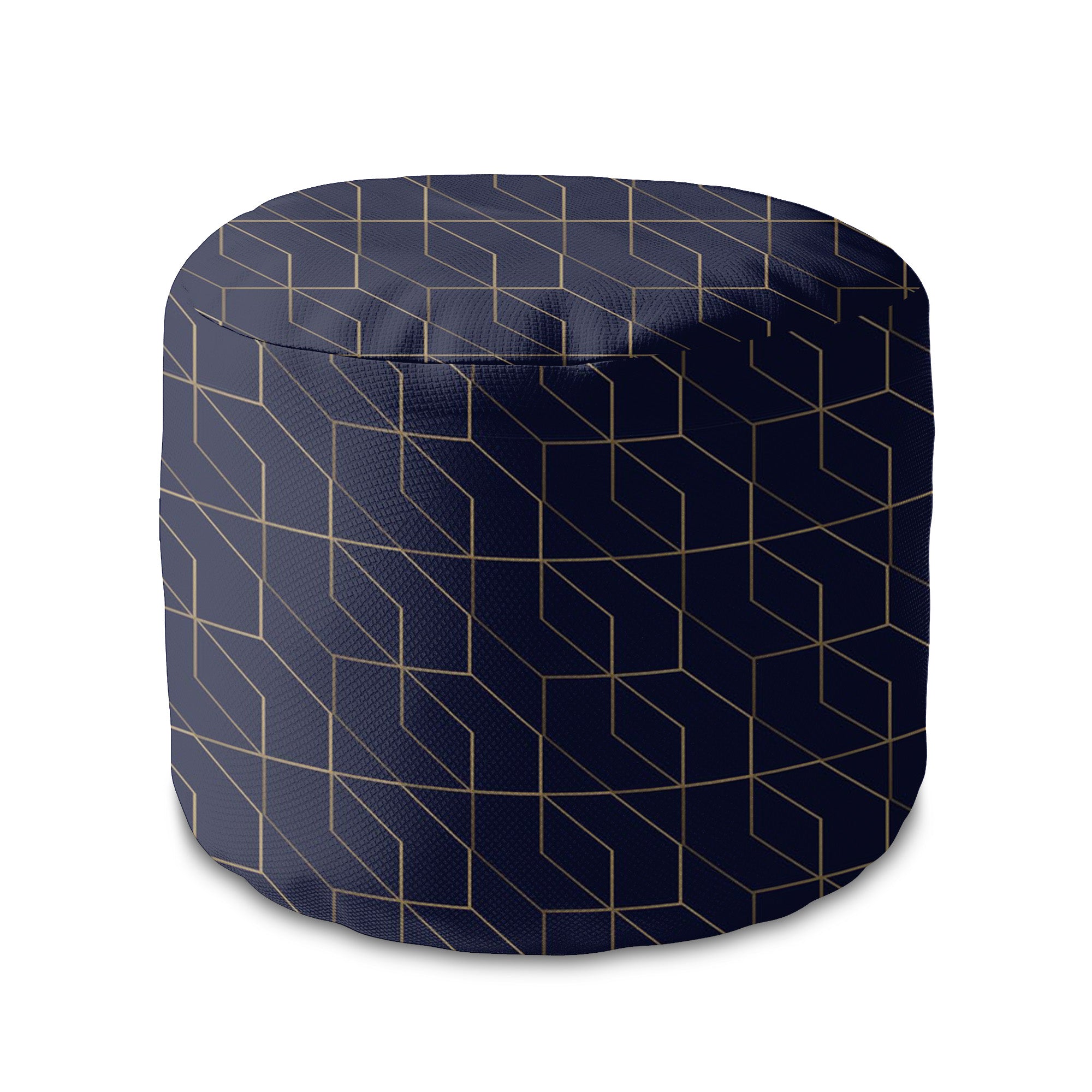 Puf okrągły podnóżek Gold Luxury Pattern
