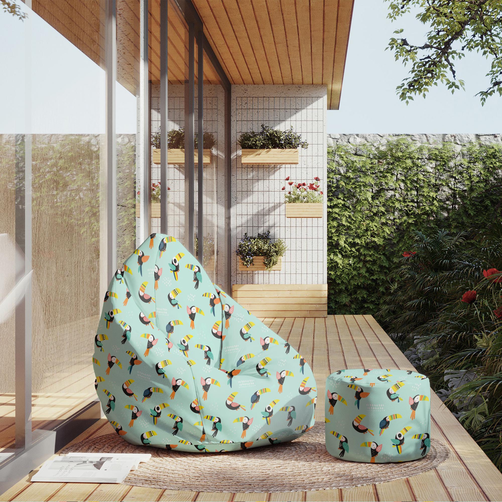 Puf okrągły podnóżek Toucans