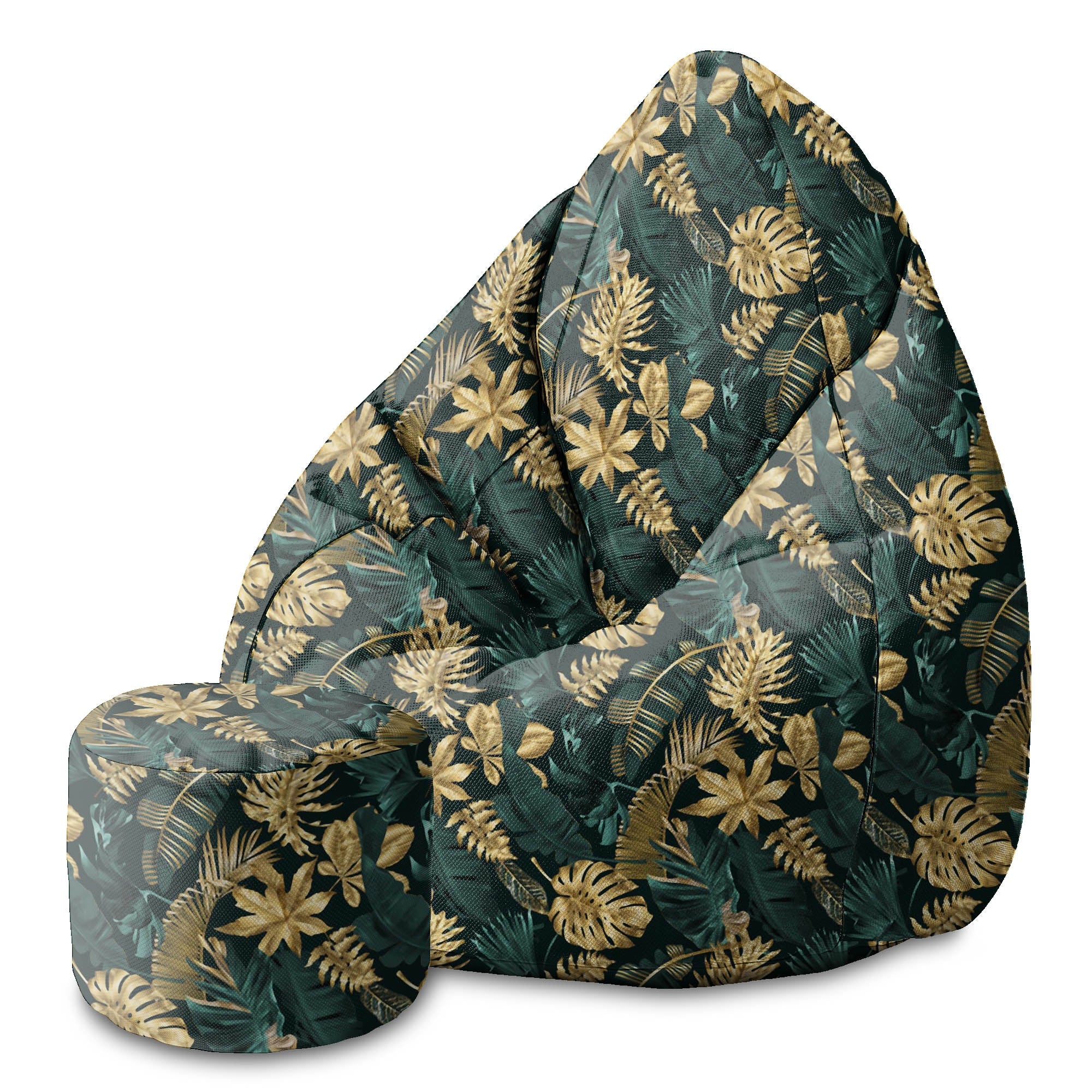 Kulatá podnožka Monstera Gold Green