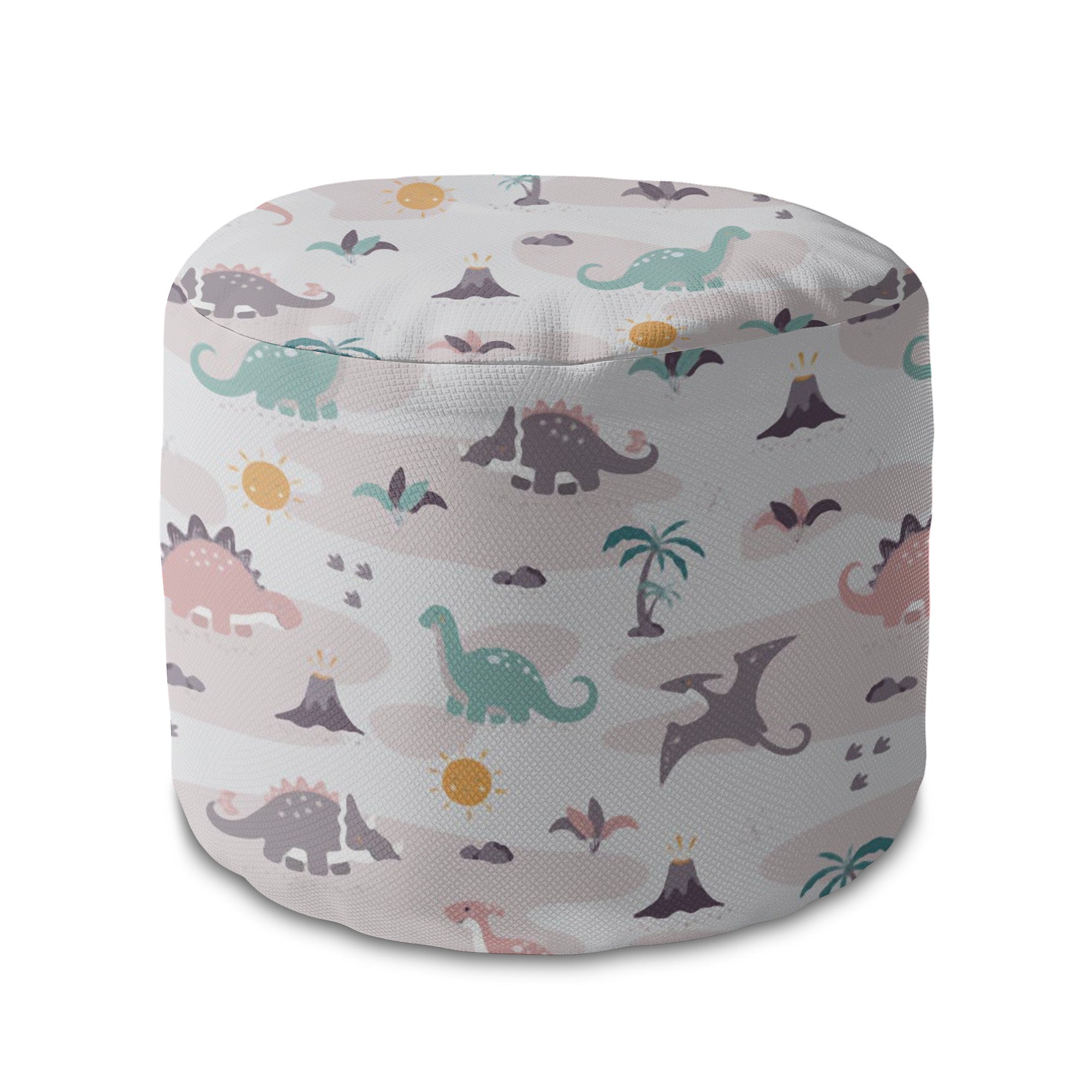 Round pouf footstool Dinos Friends-Oxford