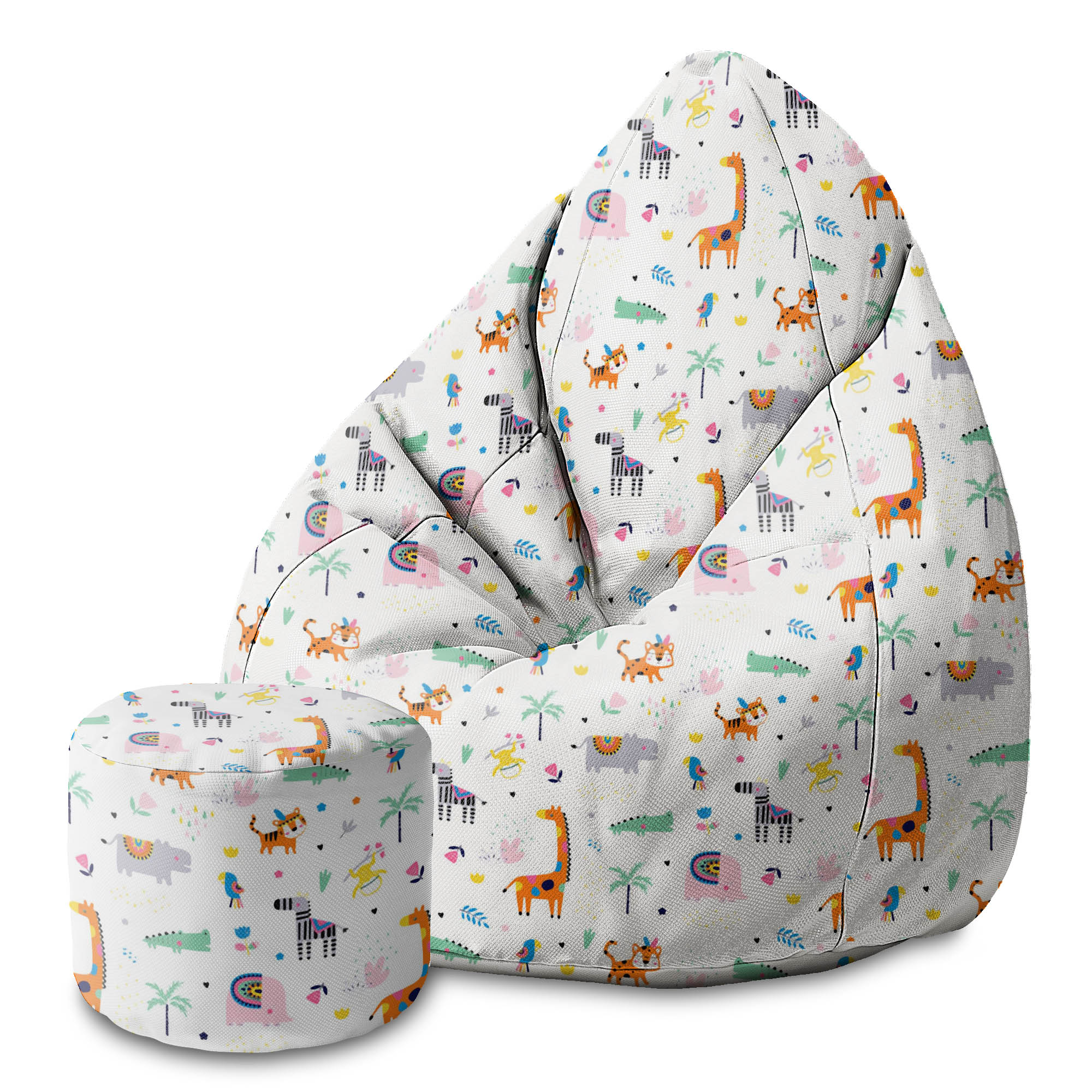 Runder Hocker Fußstütze Happy Zoo