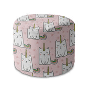 Round pouf footstool Kitty-Cone-Oxford