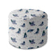 Round pouf footstool Doves-Oxford