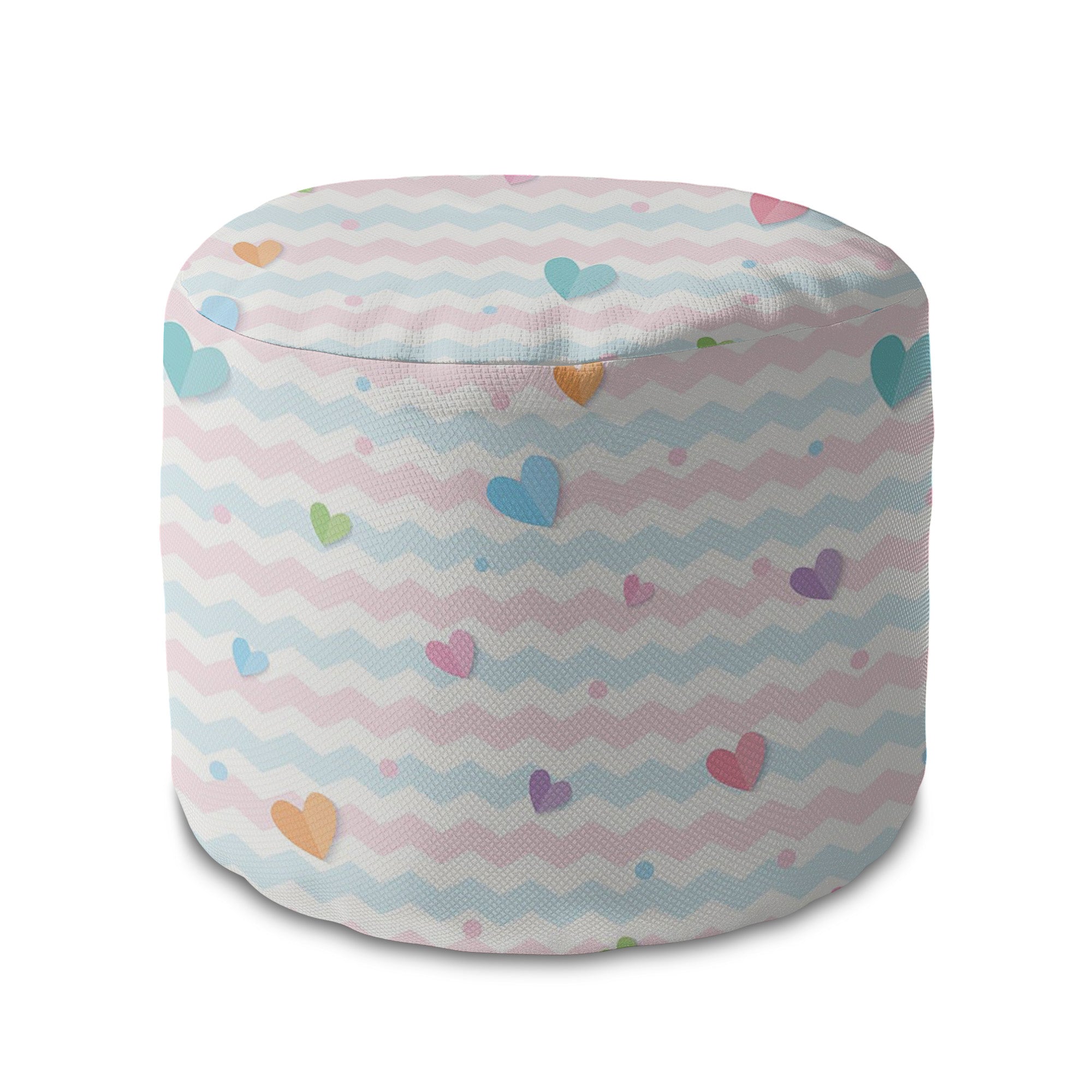 Puf okrągły podnóżek Pastel Hearts