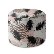 Round Pouf Footstool Animal and Tropical Geometric-Oxford