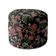 Puf okrągły podnóżek Dark Jungle Red