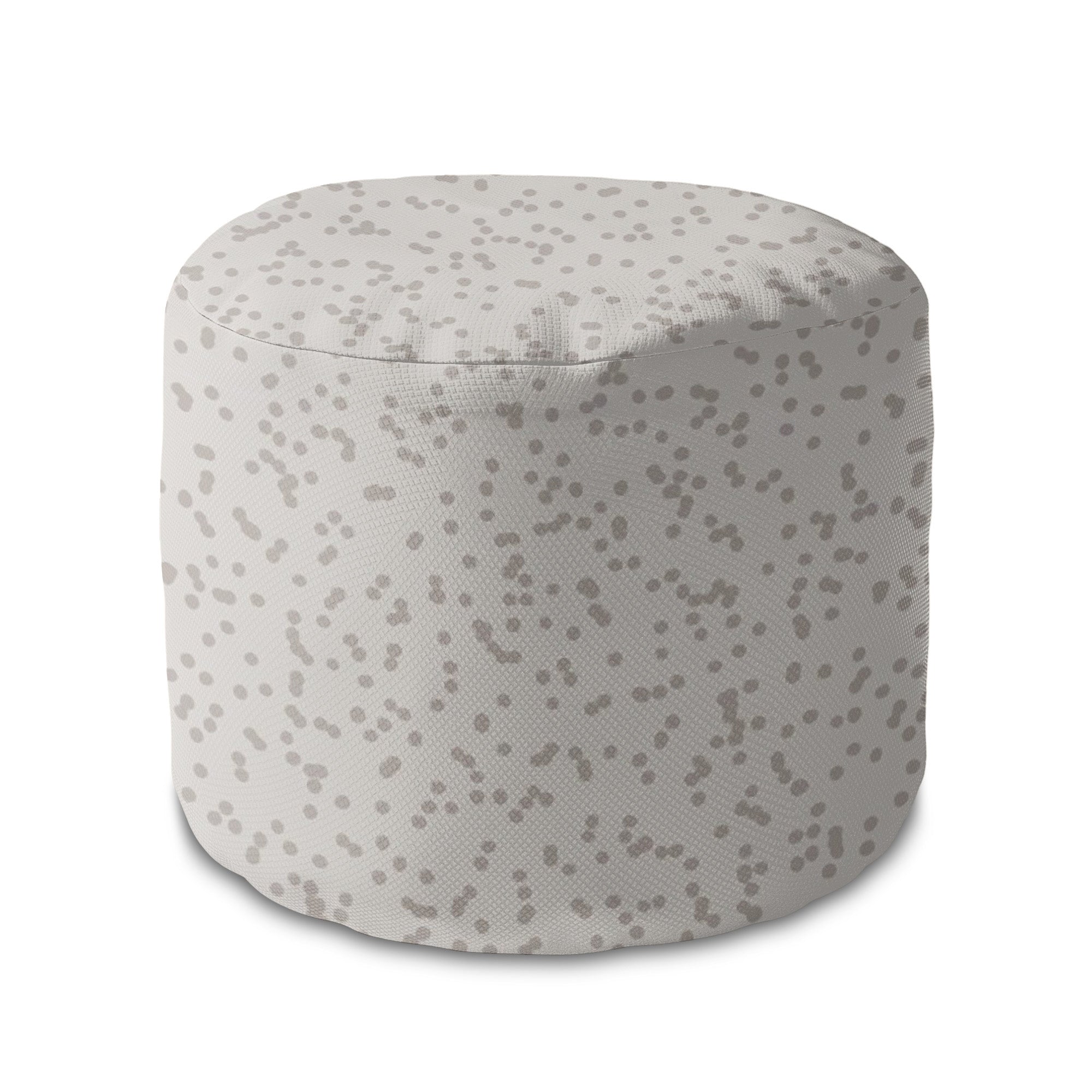 Puf okrągły podnóżek Beige Dots-Panama