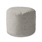 Okrúhly puf podnožka Beige Print with Dots