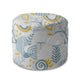 Puf okrągły podnóżek Grey Floral Pattern