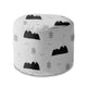 Round Pouf Footrest Scandi Mountains-Oxford