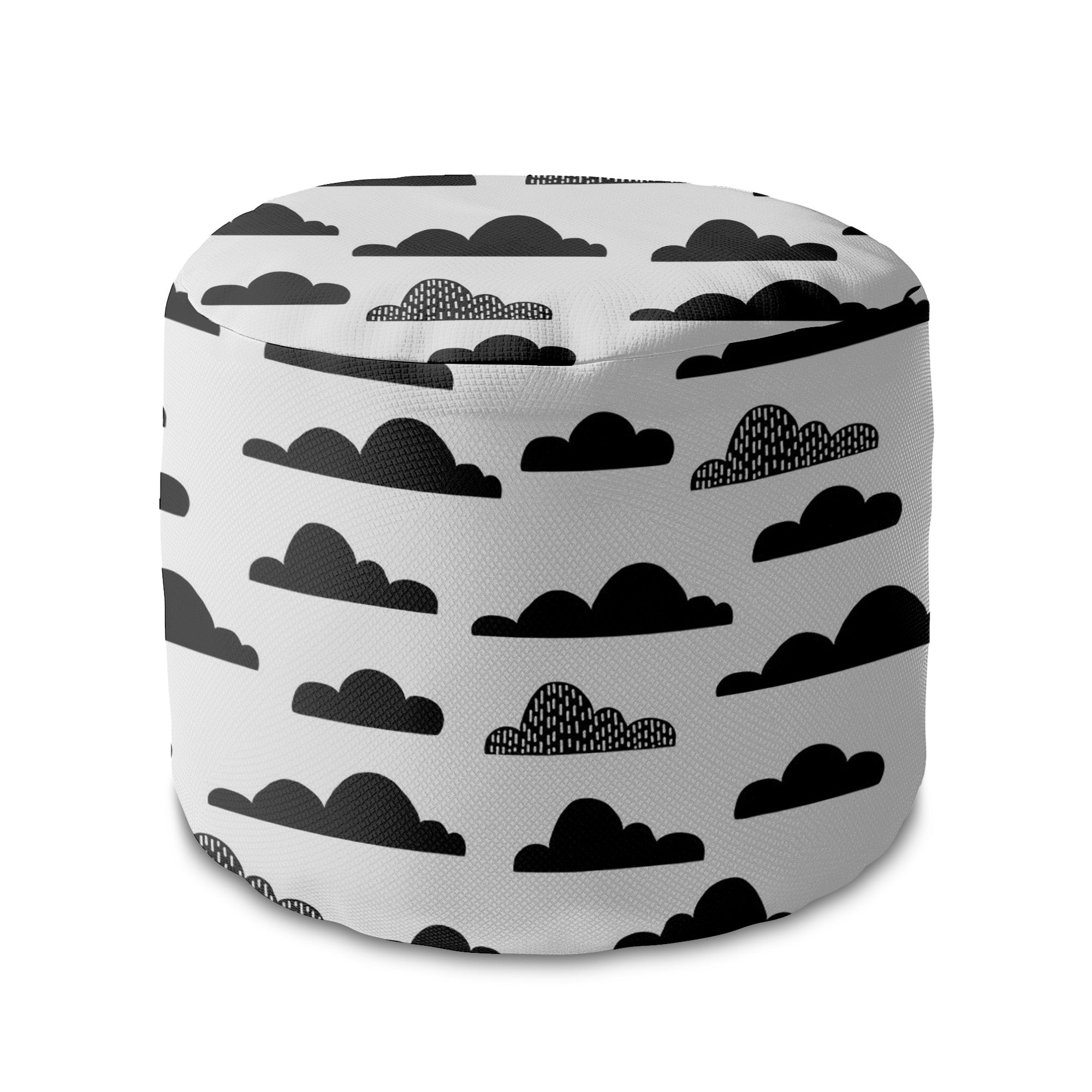 Puf okrągły podnóżek Black Clouds