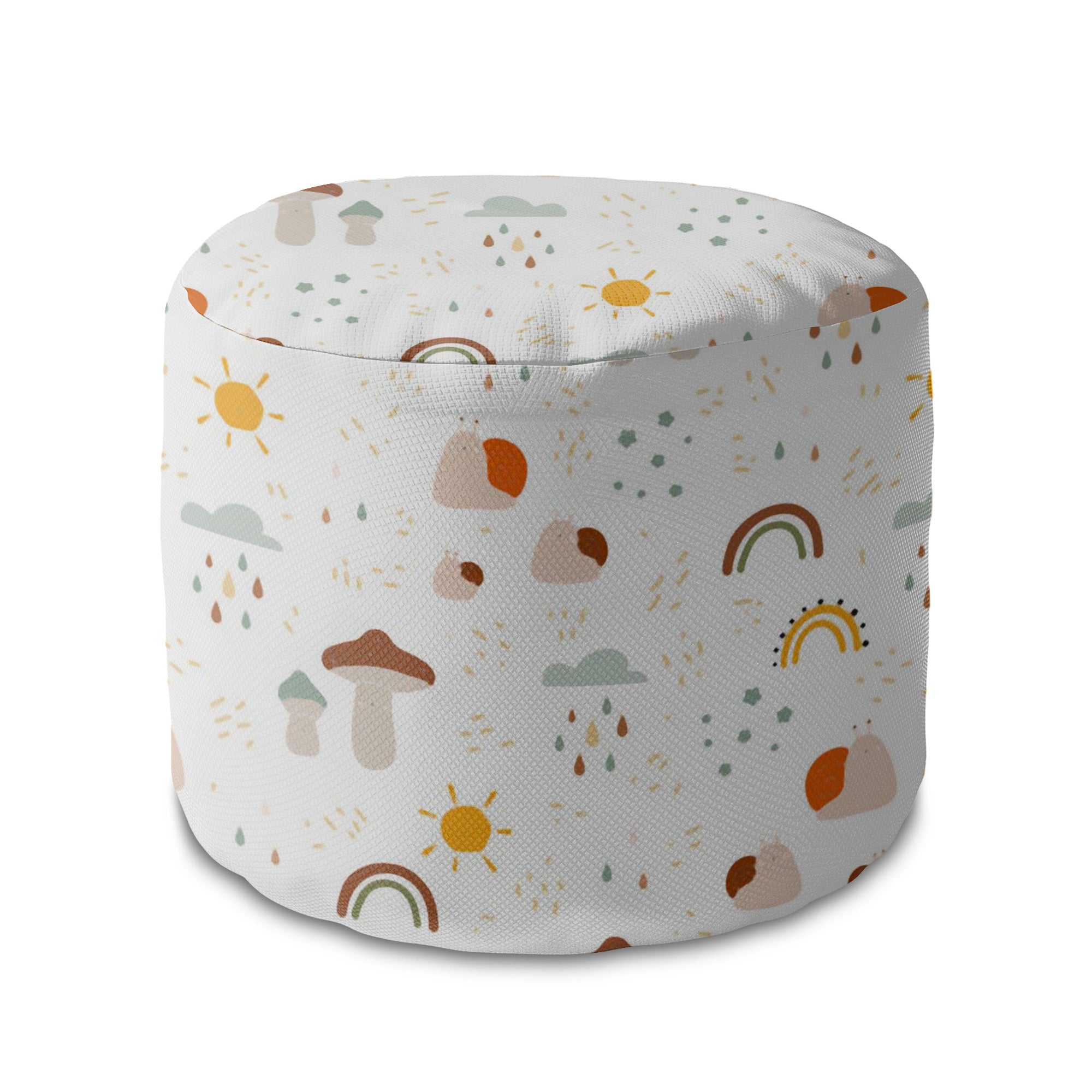 Runder Hocker Fußhocker Autumn Mushroom-Panama