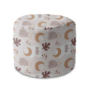 Okrúhly puf podnožka Abstract Doodle Baby Pattern