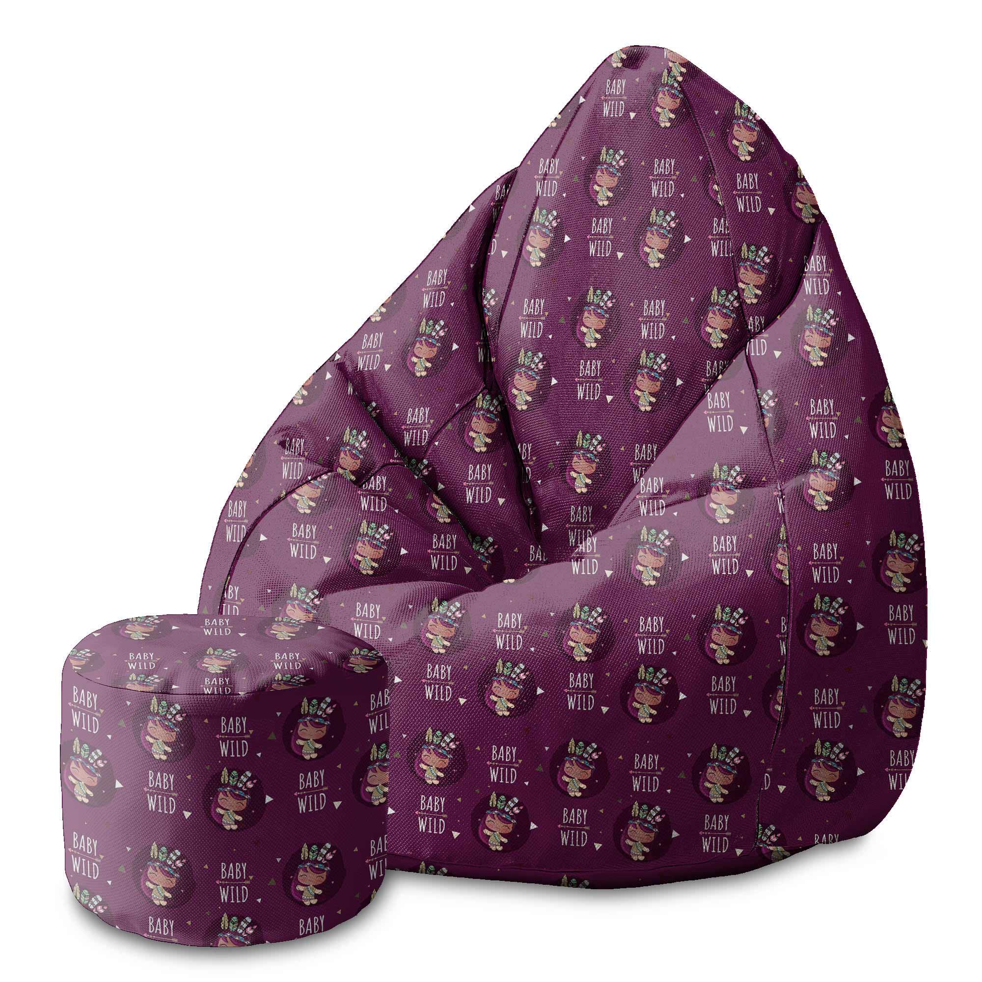 Okrúhly puf podnožka Baby Wild