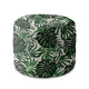 Runder Pouf Fußhocker Tropical Leaves Pattern