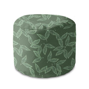 Puf okrągły podnóżek Herbal Leaves Pattern-Velvet