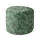 Puf okrągły podnóżek Herbal Leaves Pattern-Velvet