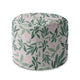Puf okrągły podnóżek Olive Leaves on Pink-Oxford