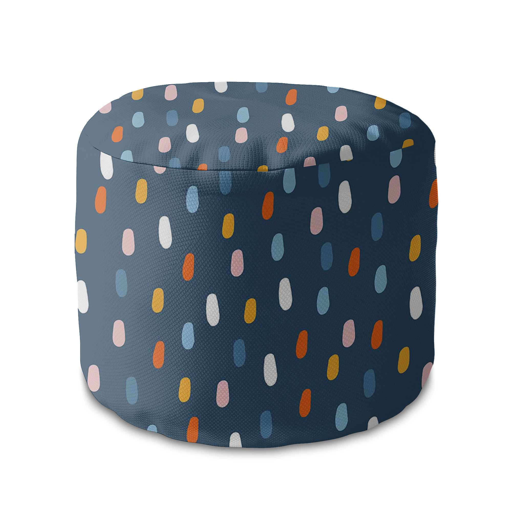 Puf okrągły podnóżek Colorful Rain-Velvet