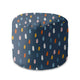 Okrúhly puf podnožka Colorful Rain-Velvet