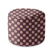 Runder Hocker Fußstütze Geometric Squares-Velvet