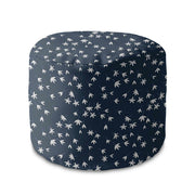 Puf okrągły podnóżek Navy Tiny Petal-Oxford