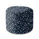 Puf okrągły podnóżek Navy Tiny Petal