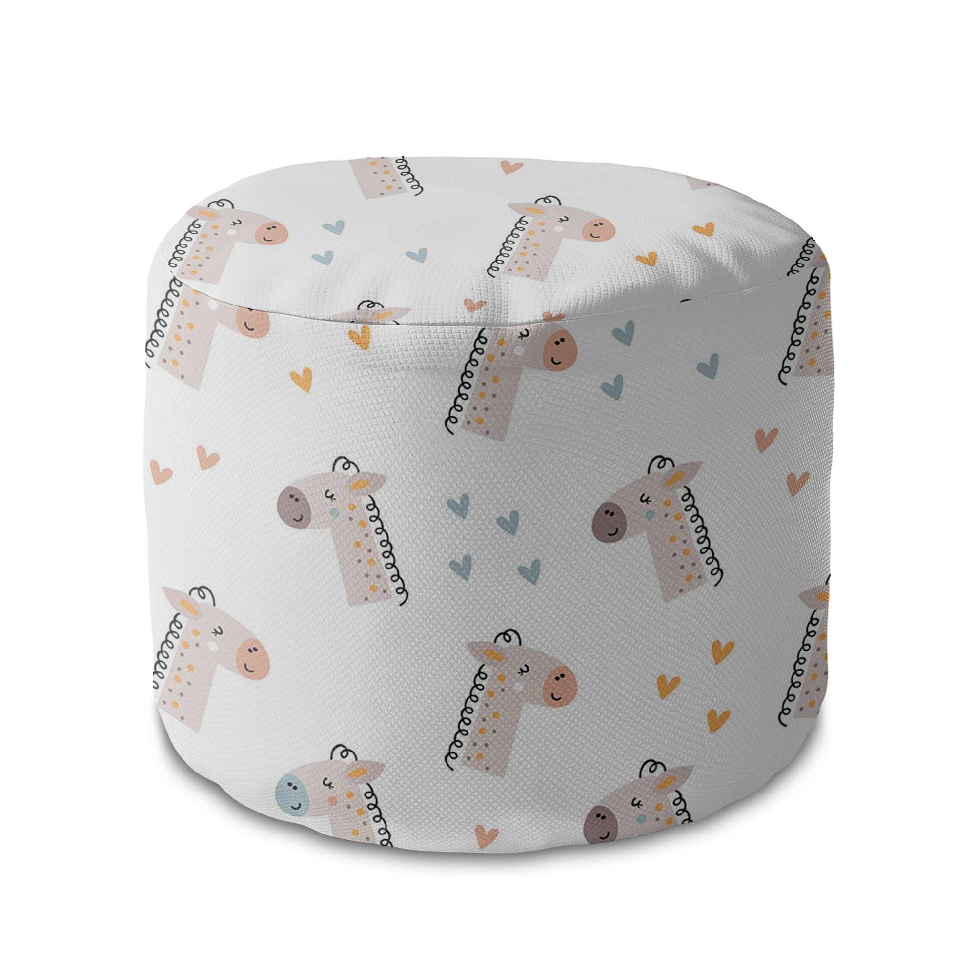 Puf okrągły podnóżek Cute Giraffe-Oxford